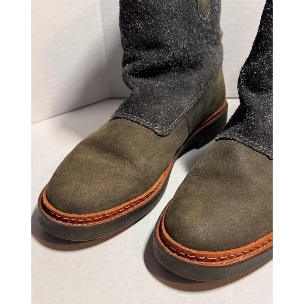CLARKS Trace Fern Leather Boots Women Size 8 1/2 (Bx 3)
